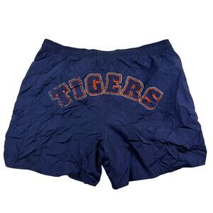 Vintage Detroit Tigers MLB Baseball Swim Trunks Shorts Navy 90s Size Large